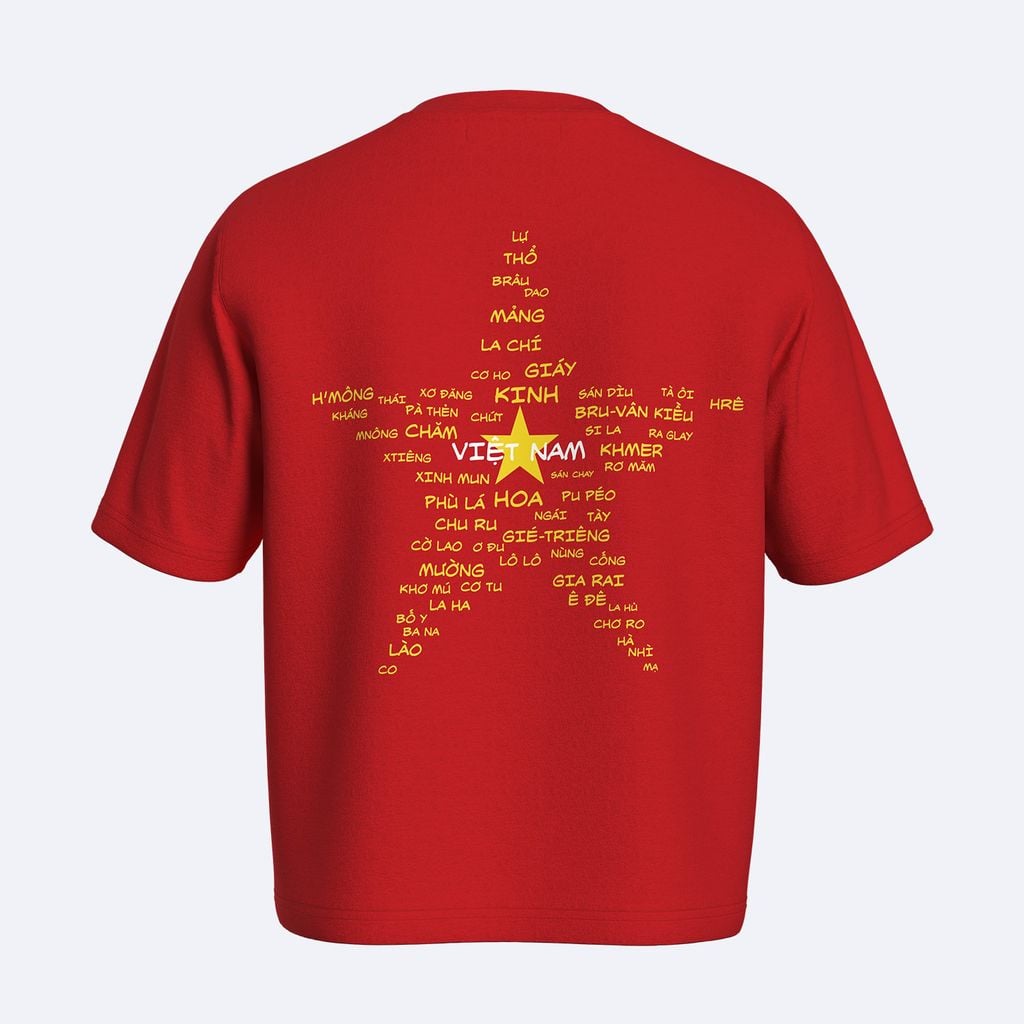 Áo Thun 54 Dân Tộc - Red Boxy - OB1210 BE578