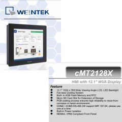 [12.1inch - CMT2128X] Màn hình cảm ứng HMI Weintek CMT-X Standard 12.1 inch RS232, RS485, LAN