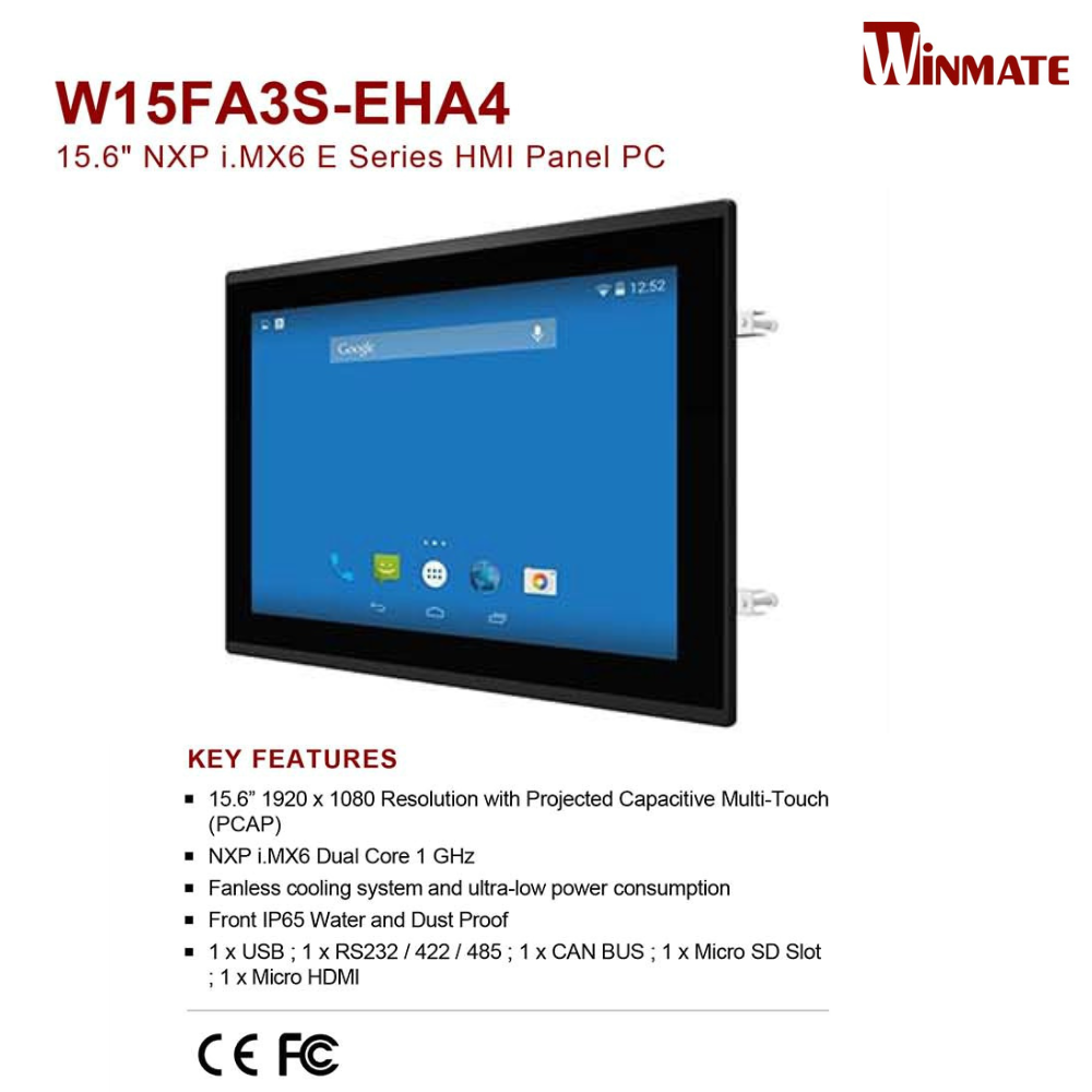 [15.6INCH - W15FA3S-EHA4] Màn hình cảm ứng HMI Winmate 15.6” 1920 x 1080 OS Options