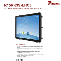 [15 inch - R15RK3S-EHC3] Màn hình cảm ứng HMI Winmate 15” 1024 x 768 OS Android 7.1