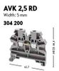Cầu đấu dây Klemsan AVK 2,5 RD - 2.5 mm2