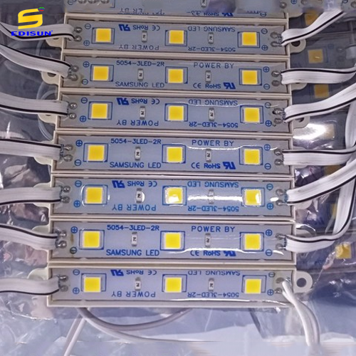 Module 3 led, 5054 vàng, 2R 7211, đế nhựa thường B