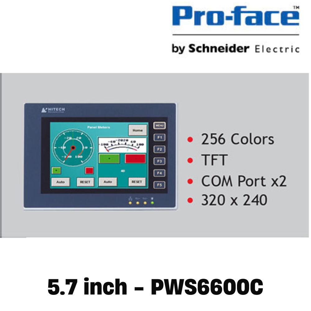 [5.7 inch - PWS6600C] - Màn hình cảm ứng HMI Hitech 5.7 Inch 256 Color