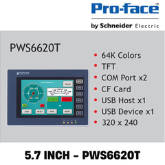 [5.7 INCH - PWS6620T] Màn hình cảm ứng HMI Hitech 5.7 Inch 64K Color