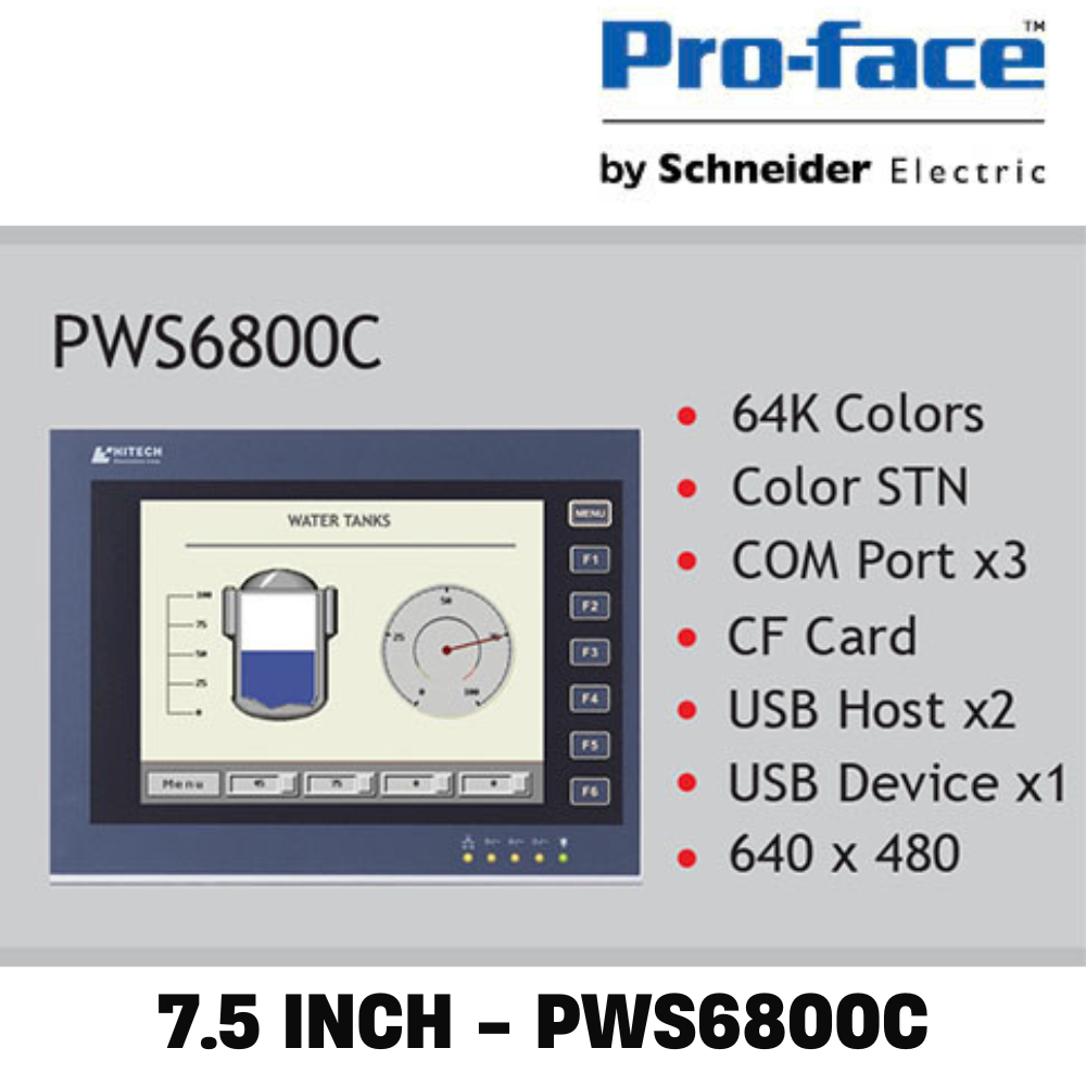 [7.5 inch - PWS6800C] Màn hình cảm ứng HMI Hitech 7.5 Inch 64K Color