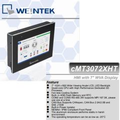 [7INCH - cMT3072XHT] Màn hình cảm ứng HMI Weintek CMT-X Advanced 7 inch RS232, RS485, LAN