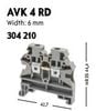 Cầu đấu dây Klemsan AVK 4 RD - 4 mm2