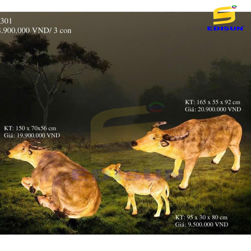 [ĐÀN TRÂU] Đèn trang trí cảnh quan sân vườn - đàn trâu