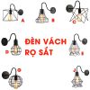 Đèn vách rọ sắt tay ngỗng nhiều kiểu dáng sang trọng