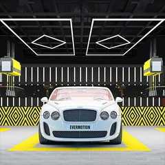 Đèn chiếu sáng trang trí kiểu 2 hình thoi gara ô tô, bar