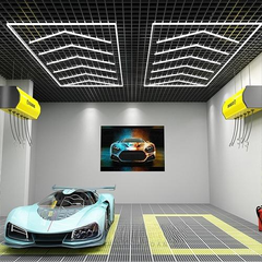 Đèn chiếu sáng trang trí kiểu gấp khúc cho gara, phòng gym