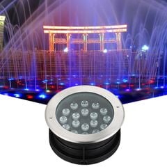 Đèn âm đất, âm nước gắn hồ Cá, thác nước, non bộ sân vườn chân đế IP68, inox khoét lỗ 3W, 6W, 9W, 12W, 15W, 18W, 24W