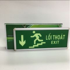Đèn exit chỉ dẫn thoát hiểm xuống cầu thang bên trái EDI-TH-06