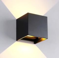 Đèn gắn tường ngoài trời hình vuông hắt 2 đầu EDI-001