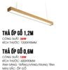 Đèn thả văn phòng ốp gỗ 0.6m / 1.2m ( VAT)