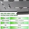 Đèn ray tiêu điểm chỉnh hướng nam châm siêu mỏng 12W
