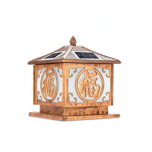 Đèn trụ Năng lượng Solar light Jindian mẫu chữ Phúc