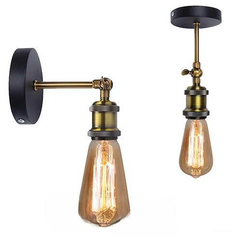 Đèn vách tay đồng thẳng