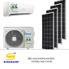 Điều hòa không khí Năng lượng Mặt trời Deye 12000BTU sử dụng cả AC/DC