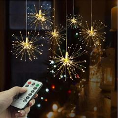 Led pháo hoa chùm 5 bông 450 led trong nhà - ngoài trời