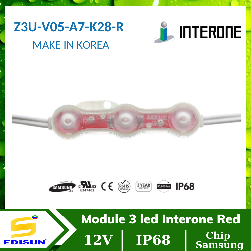 Module 3 led Đỏ Interone Z3U-V05-A7-K28-R