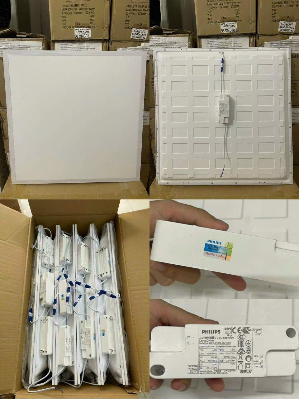 Đèn panel âm trần 600*600 -  OEM vật tư Philips( Chip led Philip, Tanfo Phillip)