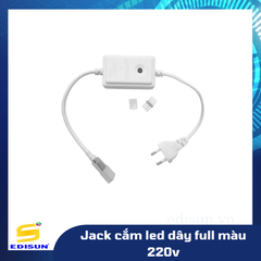 Jack cắm dây led full màu 220V