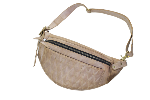 LEATHER BAG-PALE BROWN