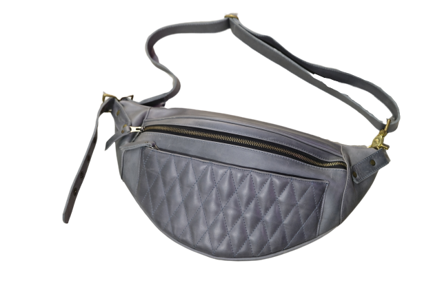 LEATHER BAG-LIGHT SLATE GRAY