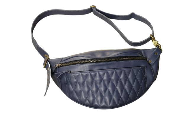 LEATHER BAG-PRUSSIAN BLUE