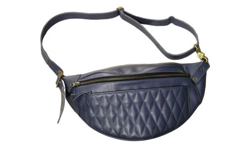 LEATHER BAG-PRUSSIAN BLUE