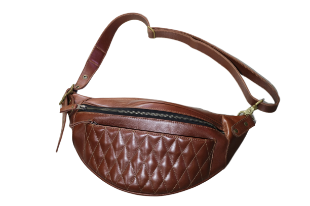 LEATHER BAG-MAROON BROWN