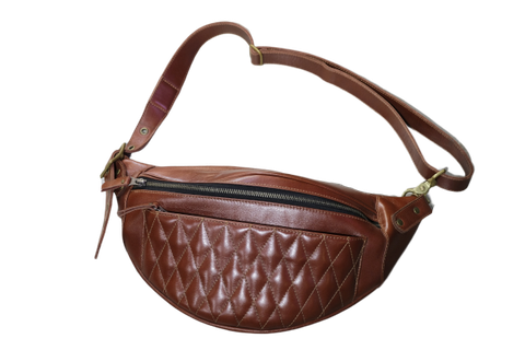 LEATHER BAG-MAROON BROWN
