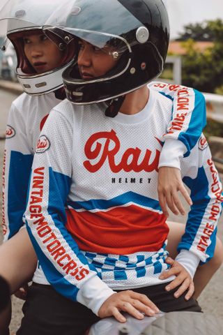 VINTAGE JERSEY BLUE/WHITE - RAW MOTOCROSS