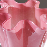 Bình hoa thuỷ tinh miệng loe lượn sóng