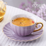 Bộ ấm chén gốm sứ họa tiết màu tím