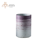 Cốc nước sứ chi tiết trang trí gradient tím thủ công