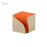 Khối lập phương trang trí resin bóng cam viền ngoài sần