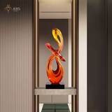 Tượng trang trí hoạ tiết uốn trừu tượng