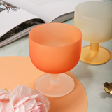 Ly chân cao thuỷ tinh mờ cam gradient