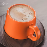 Tách sứ phủ men bóng màu cam