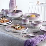 Cốc nước sứ chi tiết trang trí gradient tím thủ công