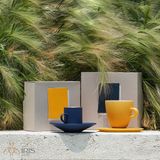 Cốc trà gốm sứ gradient vàng mật ong