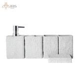 Bộ đồ dùng nhà tắm 5 chi tiết màu xám