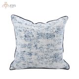 Gối vải trắng kết hợp chấm điểm xanh biển