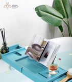 Giá gác bồn tắm bằng tre sơn xanh