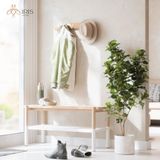 Giá treo tường bằng gỗ kết hợp kim loại