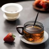 Cốc trà có nắp và lõi lọc sứ
