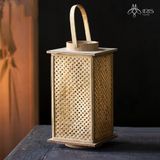 Đèn lồng mây tre đan dáng trụ