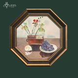 Tranh canvas khung nhựa PS hình bát giác